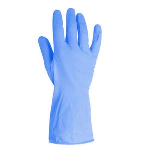 Guante Doméstico Azul Flocado (6 Und.)