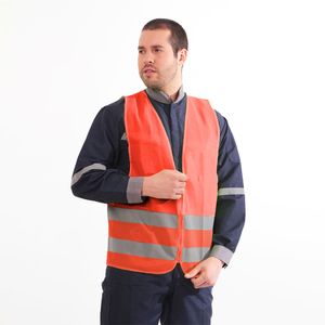 Chaleco Reflectante Max Clothes 2 Cintas Naranjo